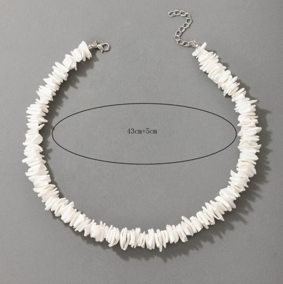 White Puka Shell Necklace - Picture 4 of 5